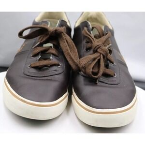 Polo Ralph Lauren Hanford Shoes Mens 11D Brown Leather‎ Sneakers Athletic Boat